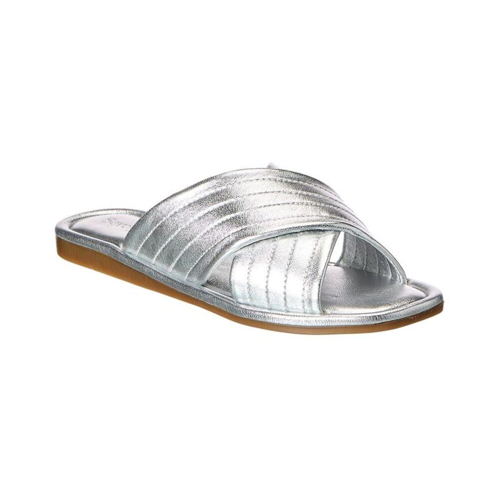 Seychelles Courage Leather Slide, Silver
